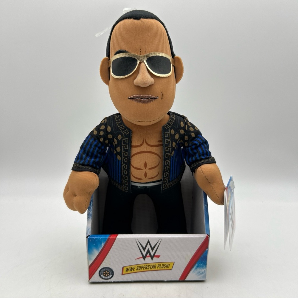 Bleacher Creature WWE Superstar The Rock Dwayne Johnson 10" Plush Figure New